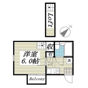 1K 間取り図