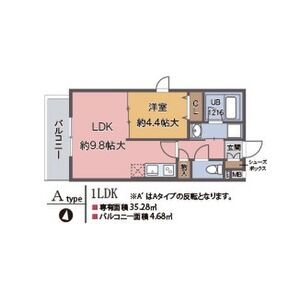 1LDK 間取り図