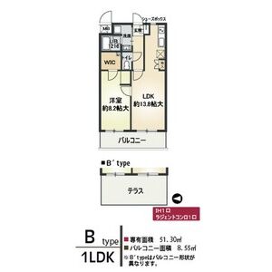 1LDK 間取り図