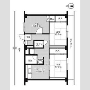 3DK 間取り図