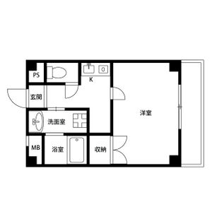 1K 間取り図