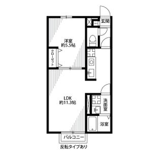 1LDK 間取り図