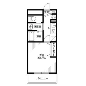 1K 間取り図