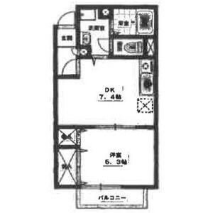 1DK 間取り図
