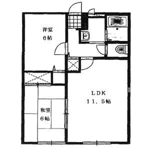 2LDK 間取り図