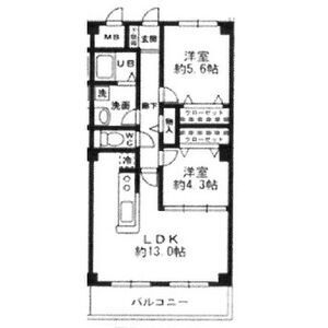2LDK 間取り図