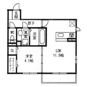 1LDK 間取り図