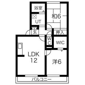 2LDK 間取り図