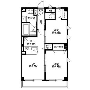 2LDK 間取り図