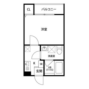 1K 間取り図