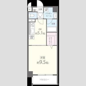 1DK 間取り図