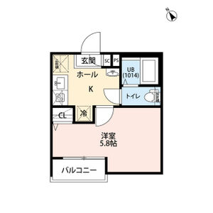 1K 間取り図
