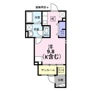 ワンルーム 間取り図
