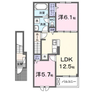 2LDK 間取り図