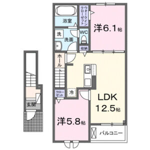 2LDK 間取り図