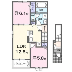 2LDK 間取り図