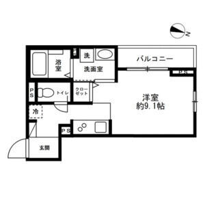 ワンルーム 間取り図