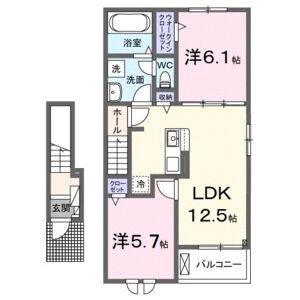 2LDK 間取り図