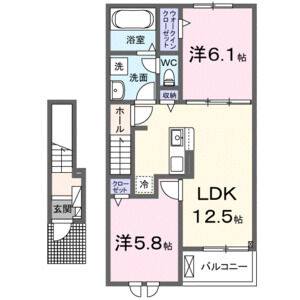 2LDK 間取り図
