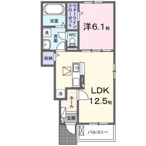 1LDK 間取り図