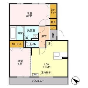 2LDK 間取り図
