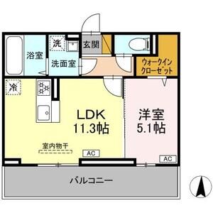 1LDK 間取り図