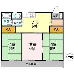 3DK 間取り図