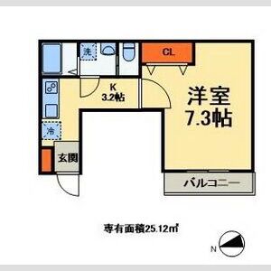 1K 間取り図