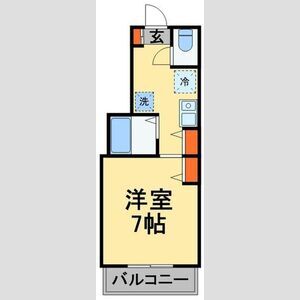 1K 間取り図