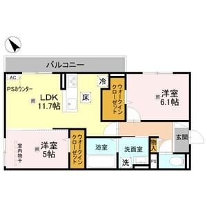 2LDK 間取り図