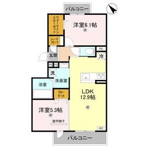 2LDK 間取り図