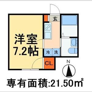 1K 間取り図
