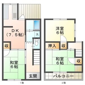 3DK 間取り図