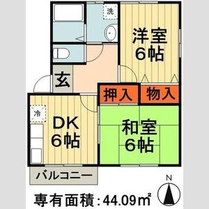 2DK 間取り図