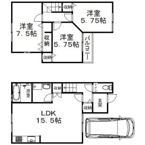 3LDK 間取り図