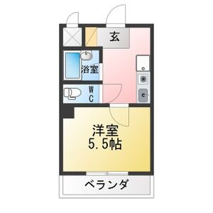 1K 間取り図