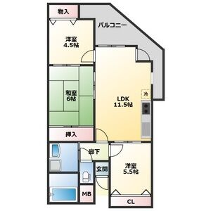 3LDK 間取り図