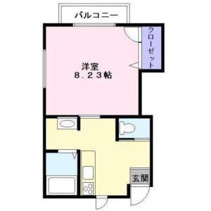 1K 間取り図