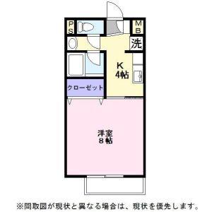 1K 間取り図