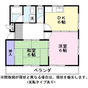 2DK 間取り図