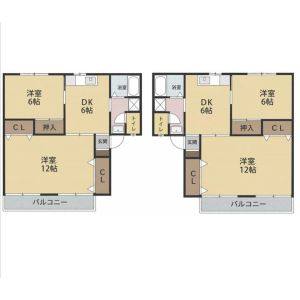 2DK 間取り図