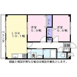 2LDK 間取り図