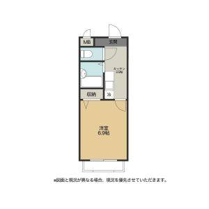 1K 間取り図