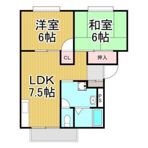 2DK 間取り図