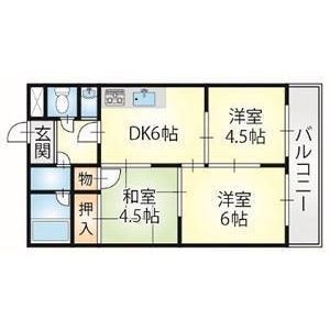 3DK 間取り図