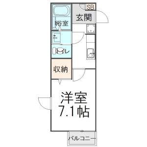 1K 間取り図