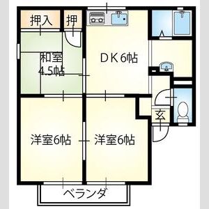 3DK 間取り図