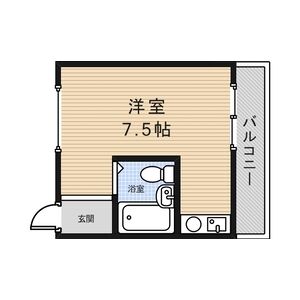 1R 間取り図