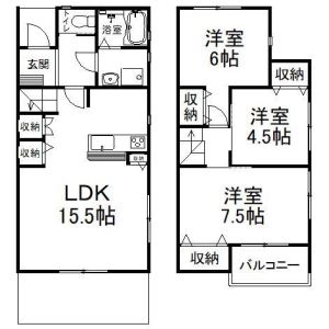 3LDK 間取り図
