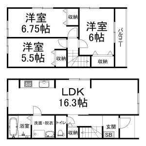 3LDK 間取り図